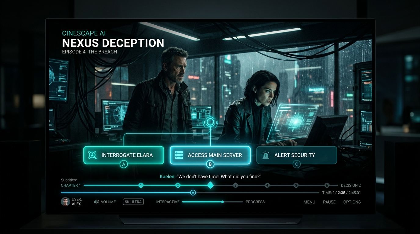 Aperçu de CineScape AI - Films Interactifs et IA